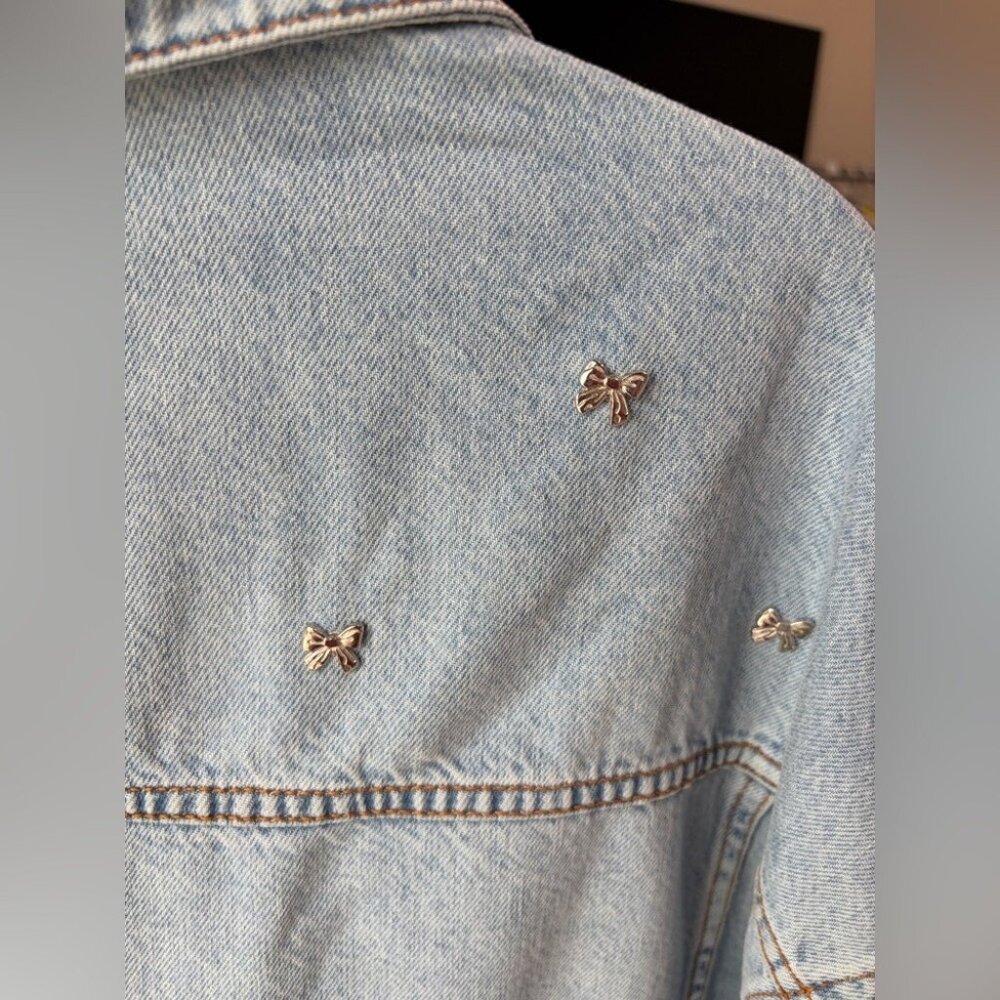 FARM Rio Bow Embroidery jacket in Denim DT - Picture 6 of 14